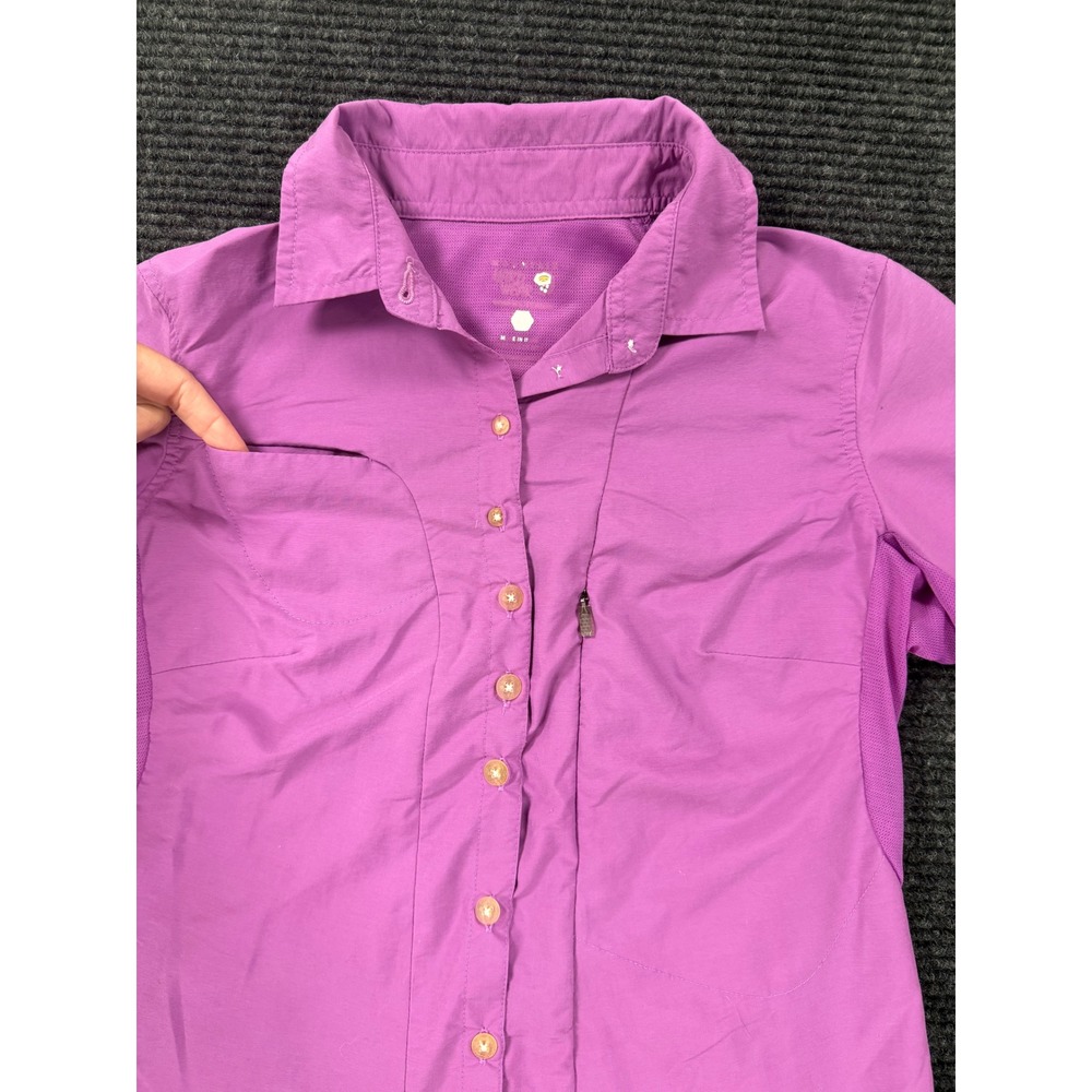 Mountain Hardwear Canyon Hiking Shirt Womens Medium Purple Short Sleeve OL3395 - Picture 5 of 11